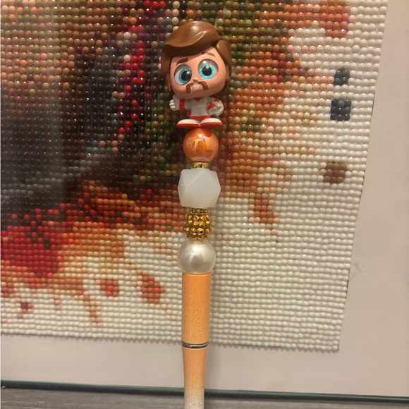 Other - Colorful Beaded Pen with Duke Caboom Topper
